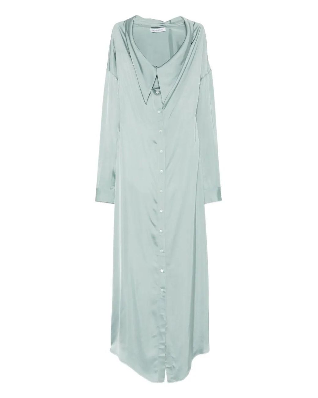 Viktor & Rolf Green Long-Sleeve Maxi Dress