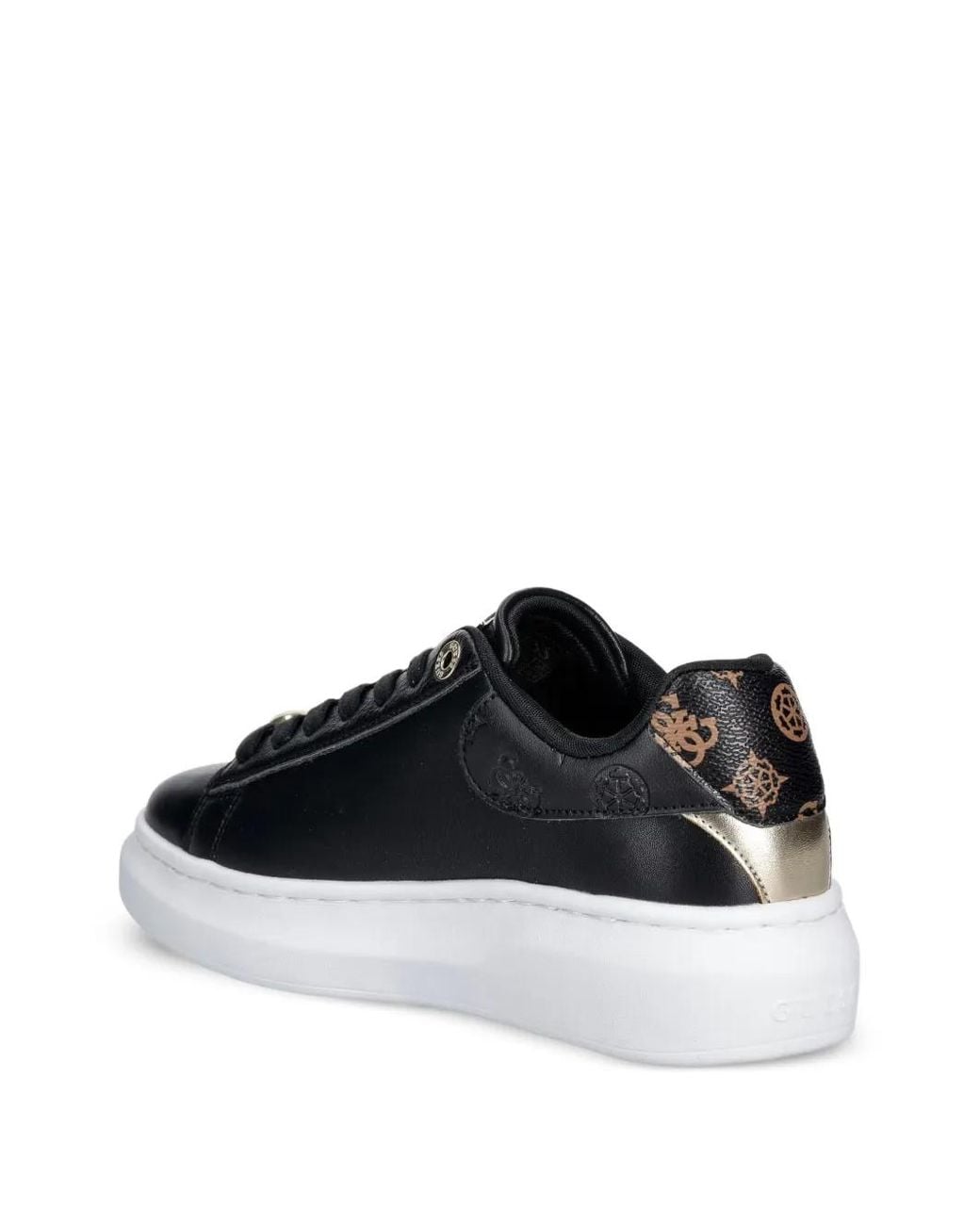 Guess Black Fireup Genuine-Leather Sneakers