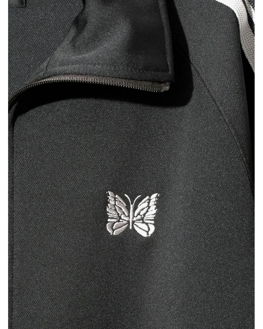Needles Black Poly Smooth Track Jacket for men