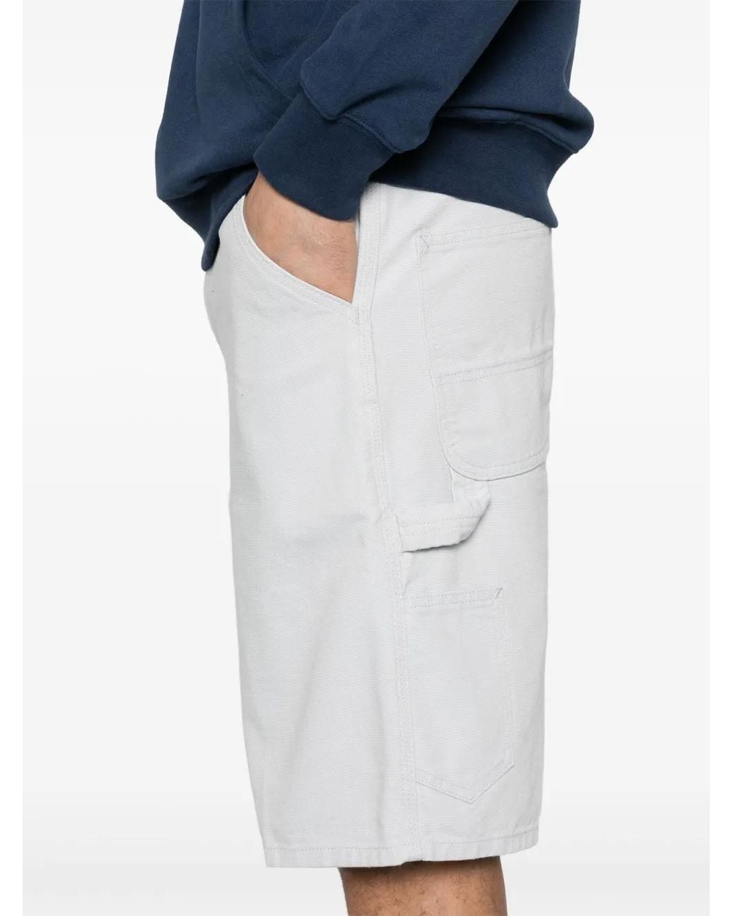 Carhartt White Single Knee Bermuda Shorts for men