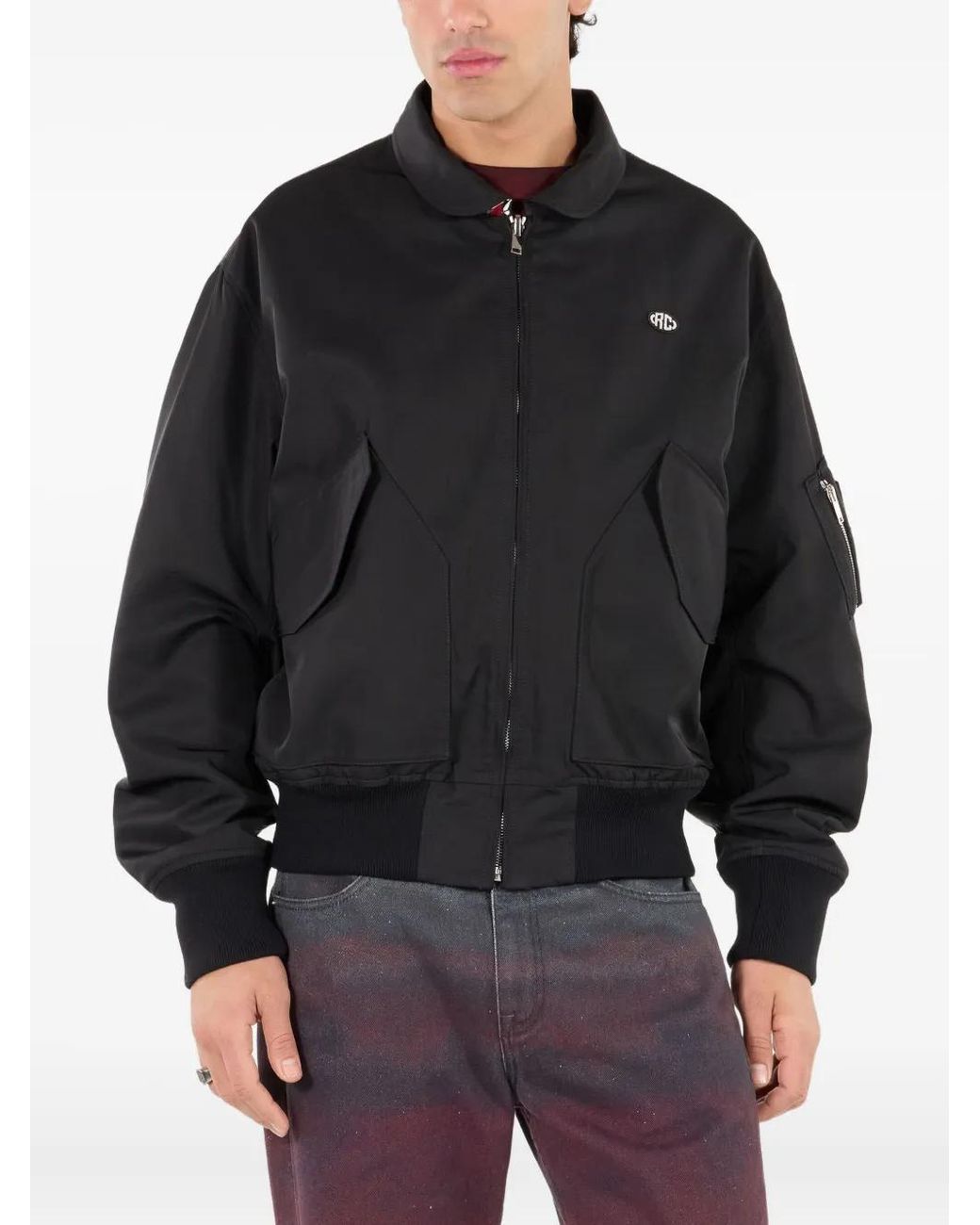 Roberto Cavalli Red Dragon-Print Reversible Bomber Jacket for men