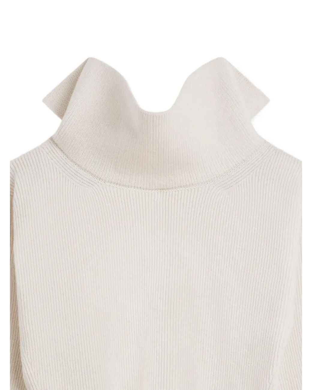 Givenchy White Slashed Sweater