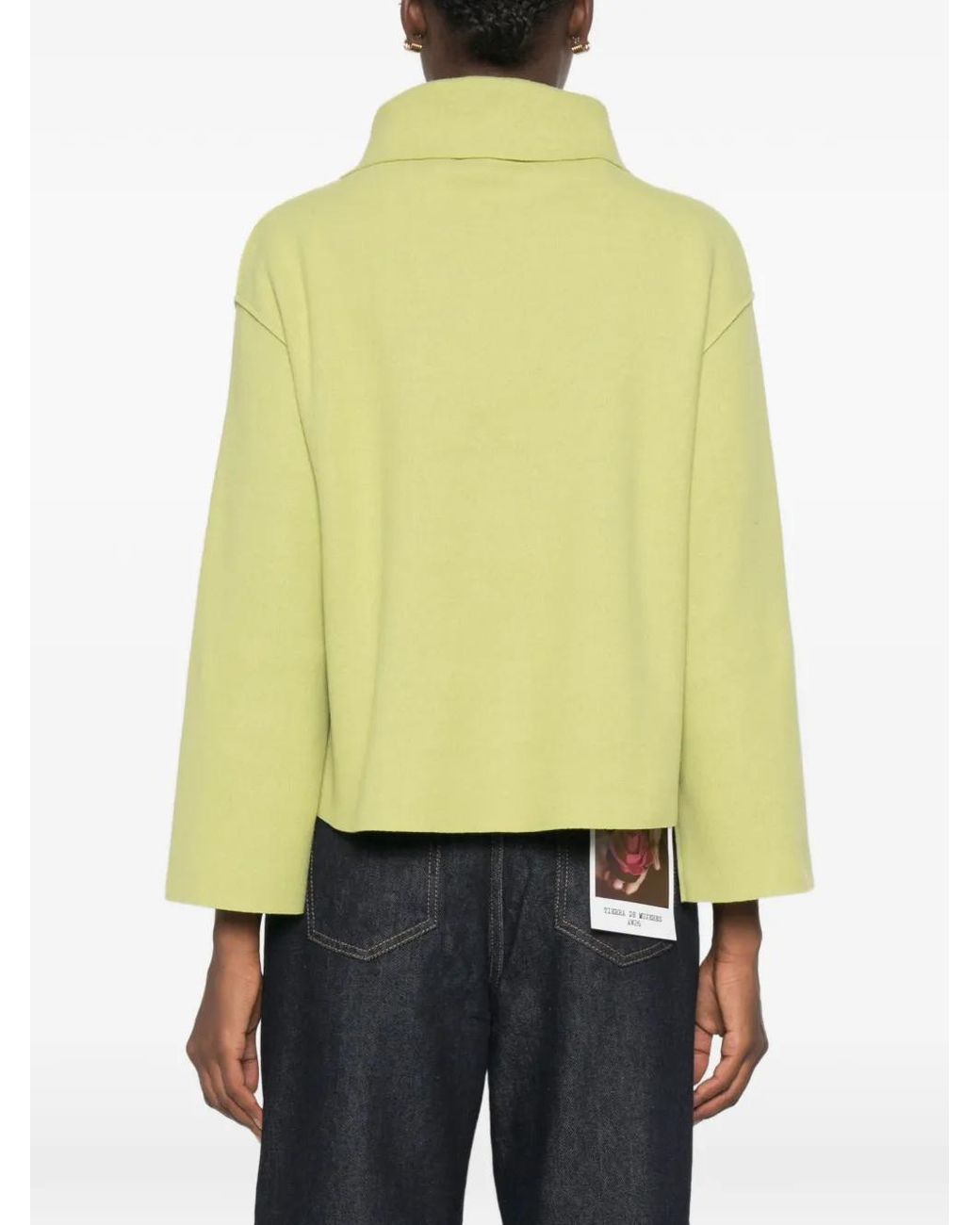Niu Yellow Roll-Neck Long-Sleeve Sweater