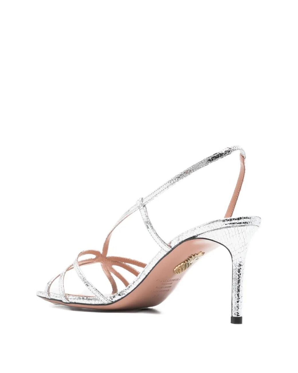 Aquazzura Metallic Talk To Me Sandal 75