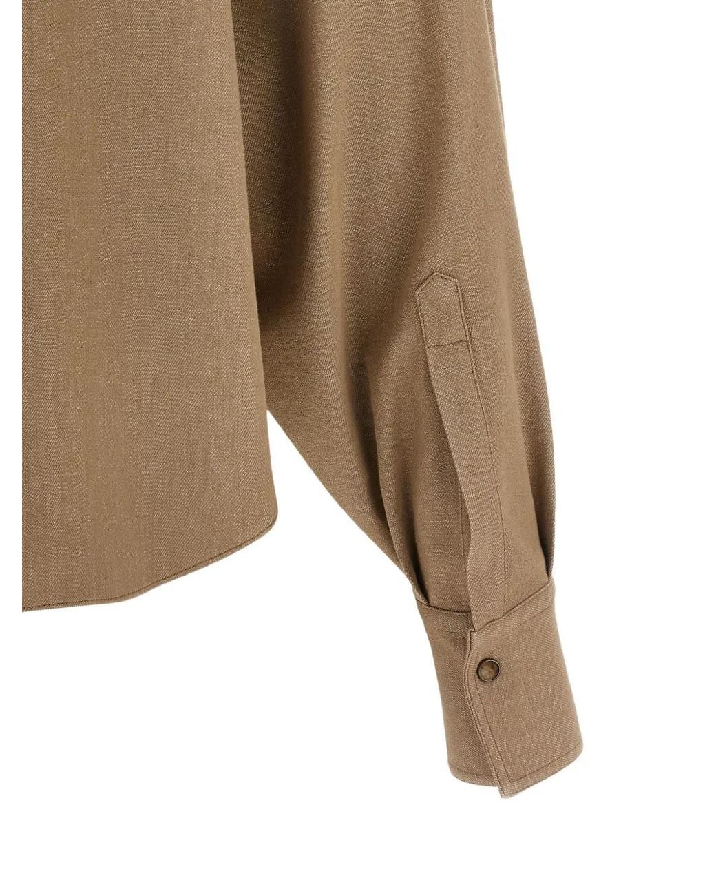 Brunello Cucinelli Natural Monile-Embellished Shirt