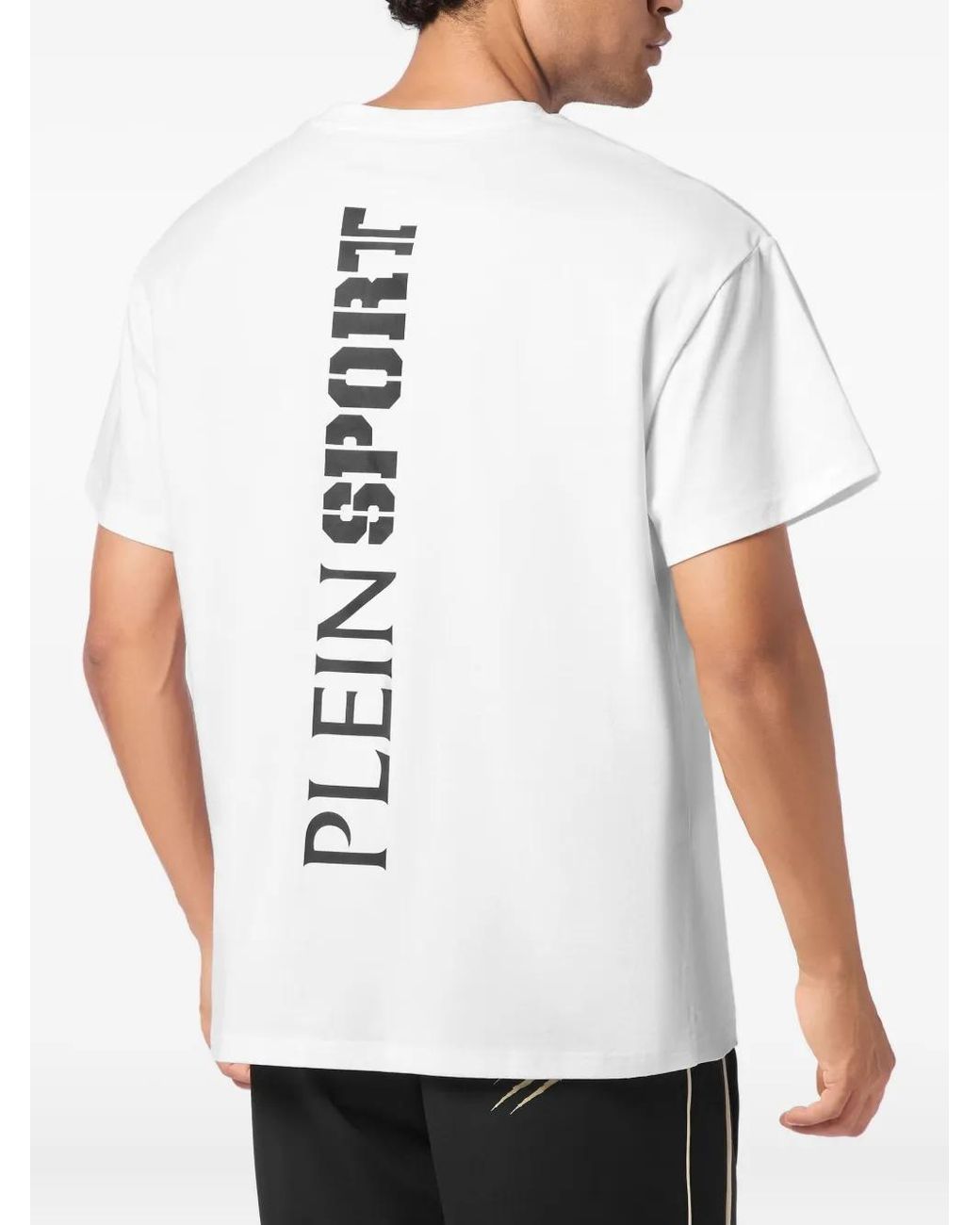 Philipp Plein White Round Neck T-Shirt Back Logo for men
