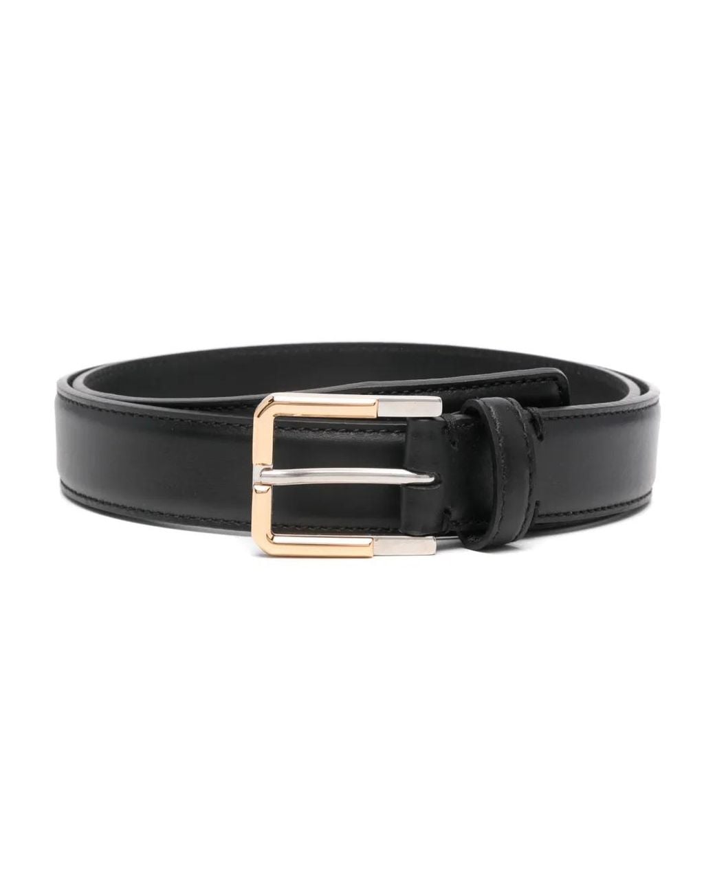 Etro Black Double Galvanic Leather Belt for men