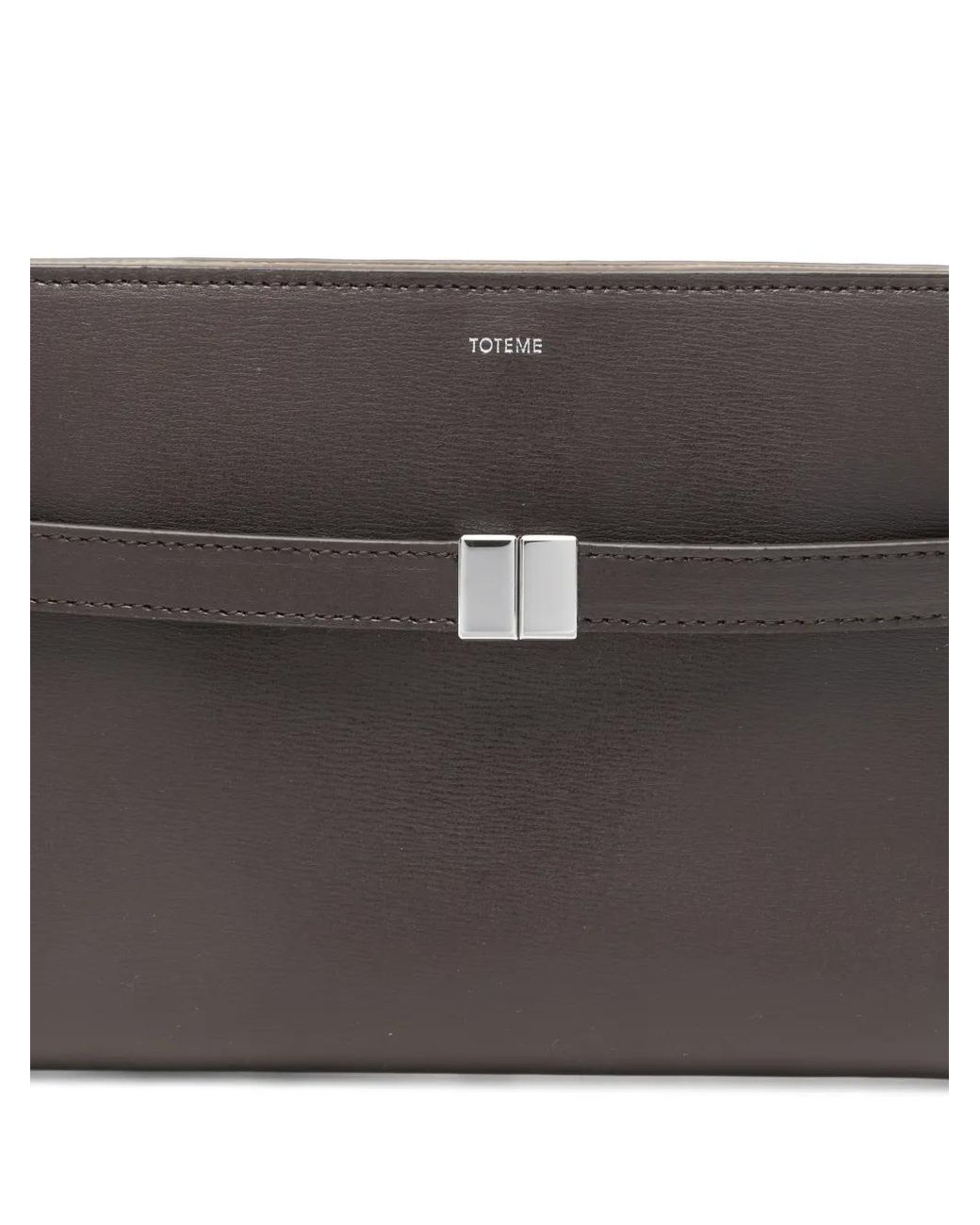 Totême Gray Sac À Bandoulière En Cuir À Taille Ceinturée