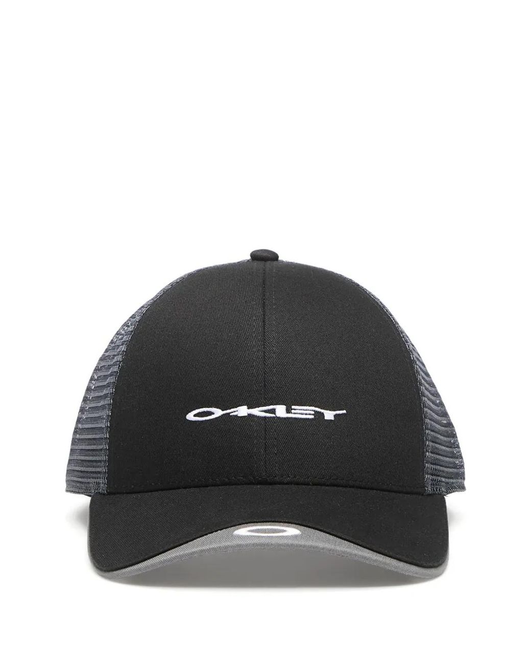 Oakley Black Logo-Embroidered Mesh-Panel Cap