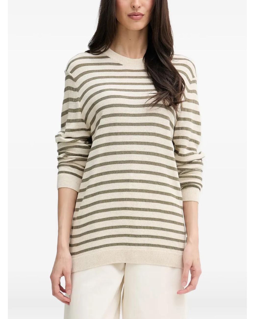Joop! Natural Horizontal-Stripe Sweater for men