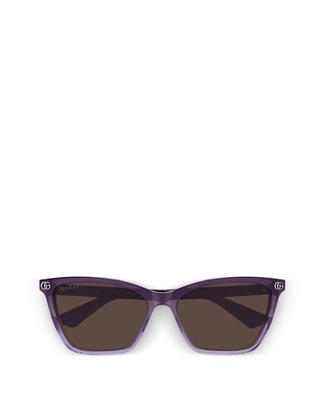 Gucci Purple Double G Cat-Eye Sunglasses
