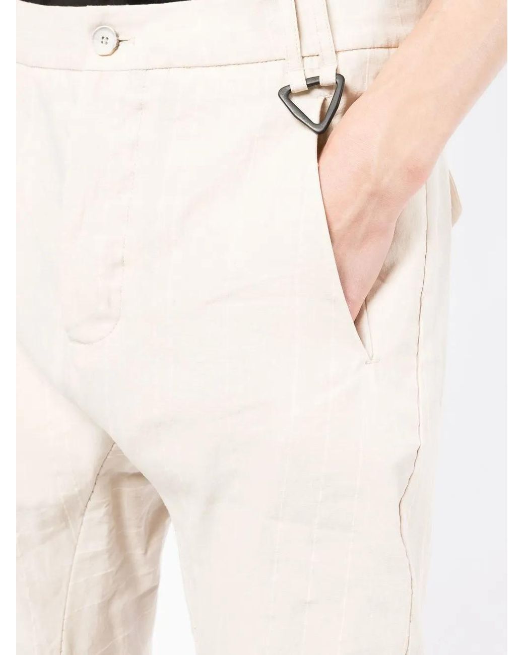 Masnada Multicolor Pinstripe Slim-Cut Chinos for men