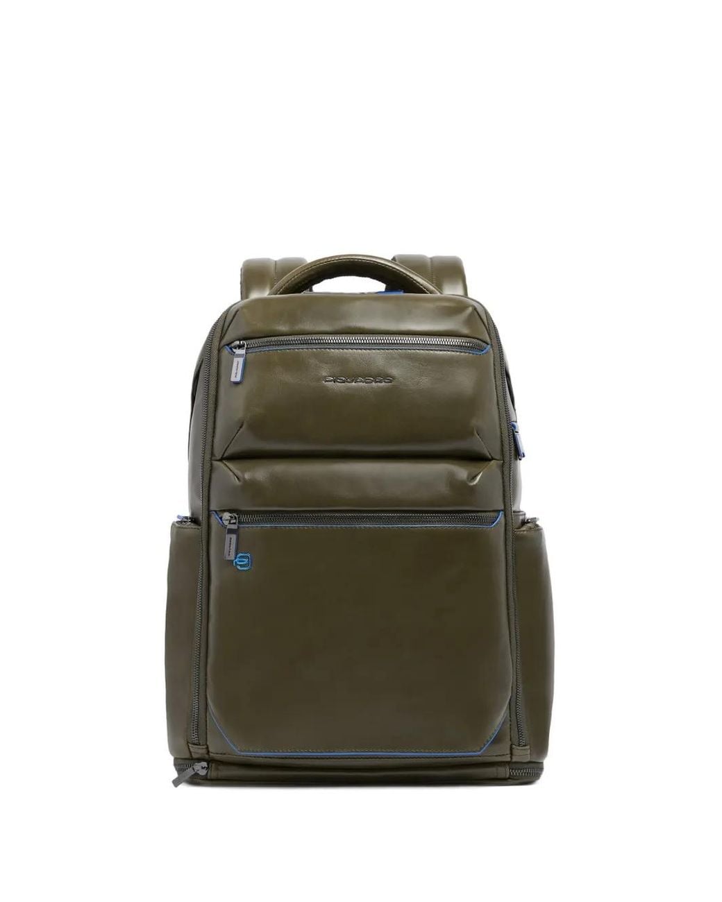 Piquadro Green Logo-Plaque Laptop Backpack for men