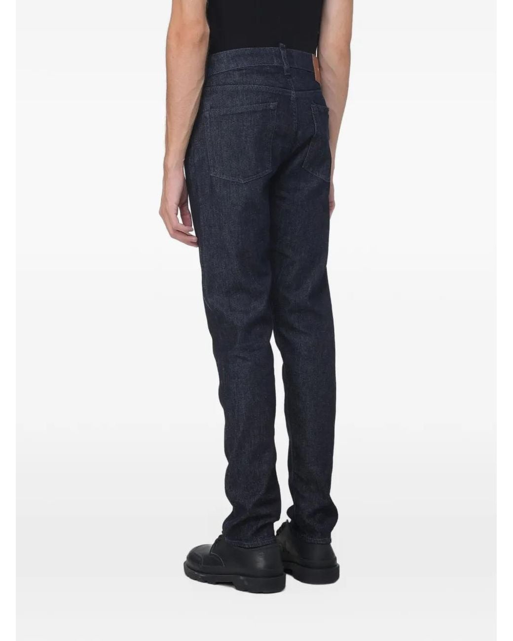 Siviglia Blue Logo-Patch Jeans for men