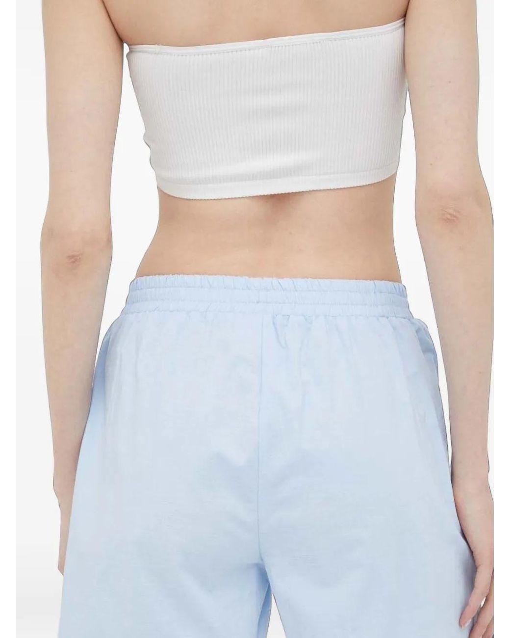 Résumé Blue Shorts Mit Logo-Patch