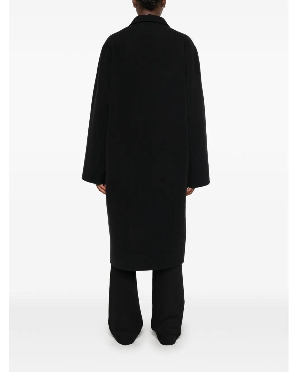 Sofie D'Hoore Black Single-Breasted Notched-Lapels Coat