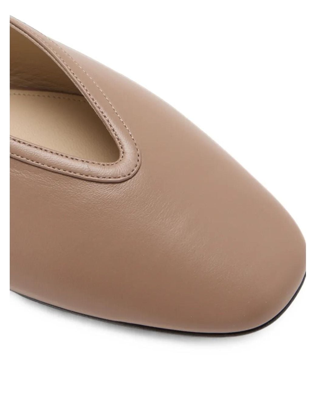 Le Monde Beryl Natural Luna Leather Ballet Flats