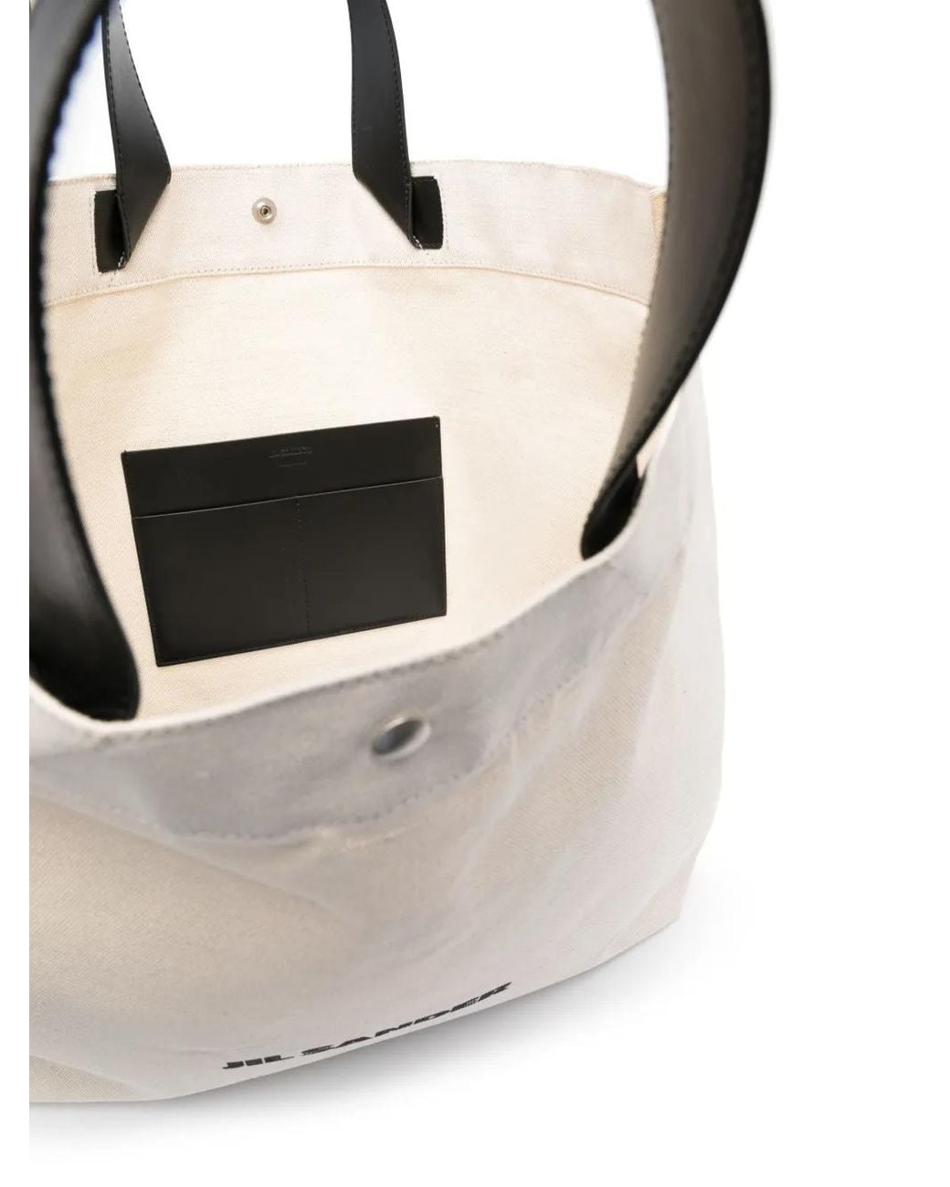 Jil Sander Natural Logo-Print Cotton Tote Bag