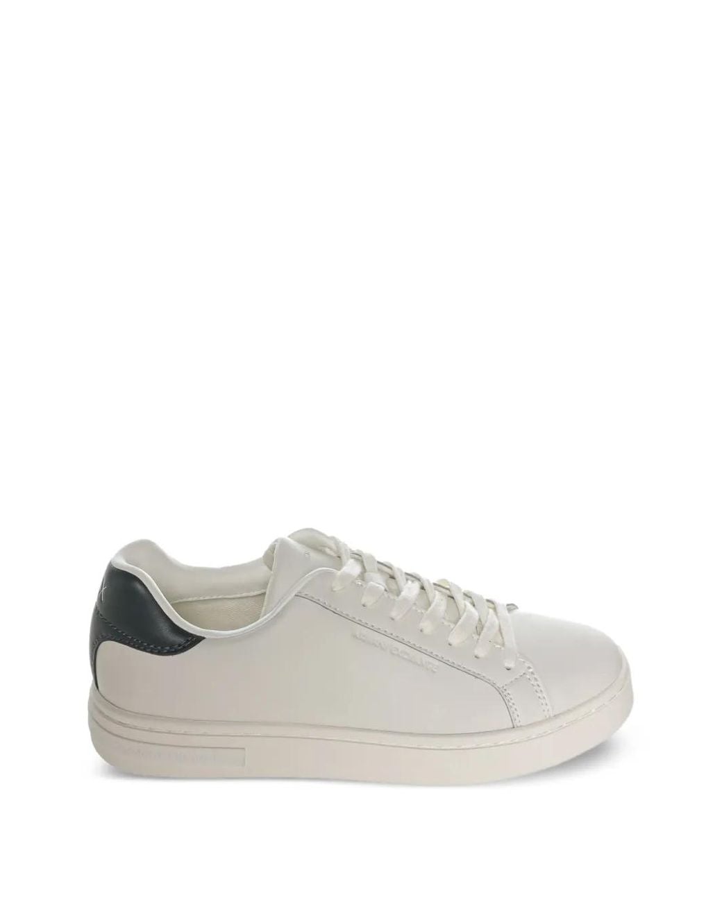 ARMANI EXCHANGE White Logo-Embossed Low-Top Sneakers for men