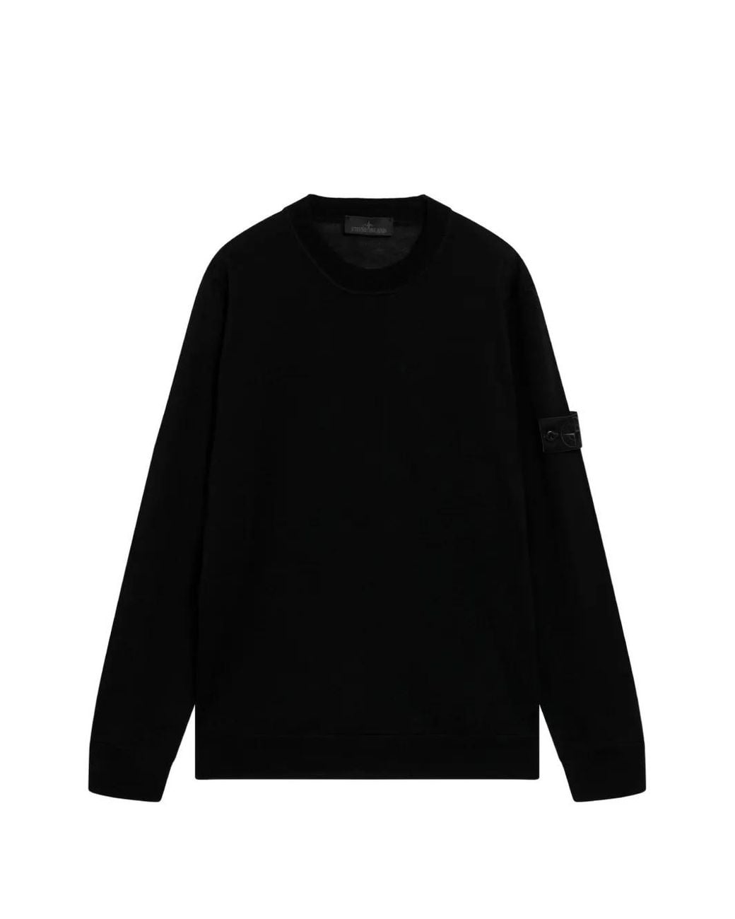 Stone Island Black 5100074 Light Pure Rws Wool_S.I. Ghost Jumper for men