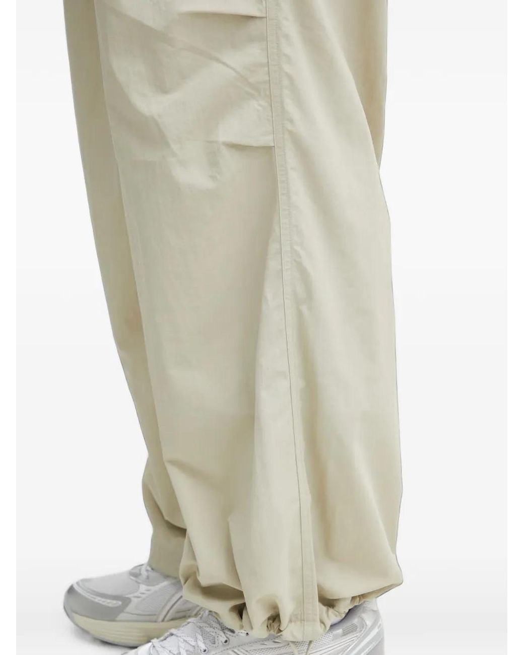 PUMA Natural Wardrobe Essentials Logo-Embroidered Drawstring Wide-Leg Trousers for men