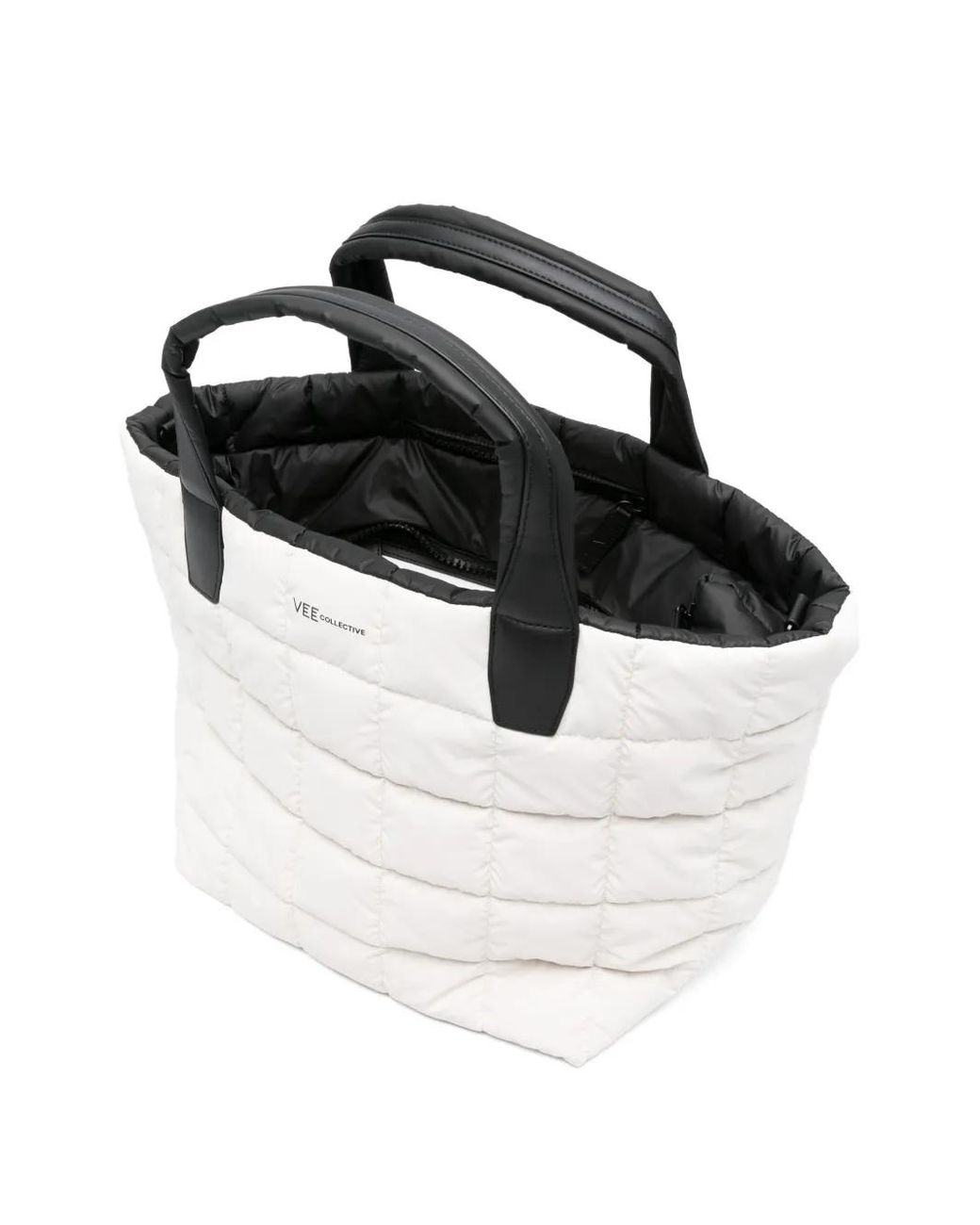 VEE COLLECTIVE White Medium Porter Quilted Tote Bag