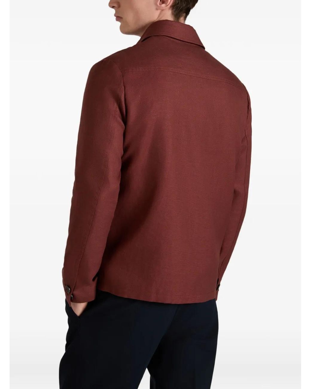 Slowear Brown Single-Breasted Blouson Jacket for men