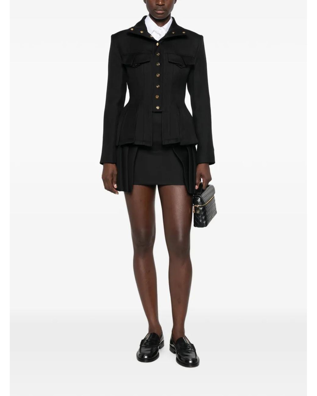 Elisabetta Franchi Black Cool Wool Jacket