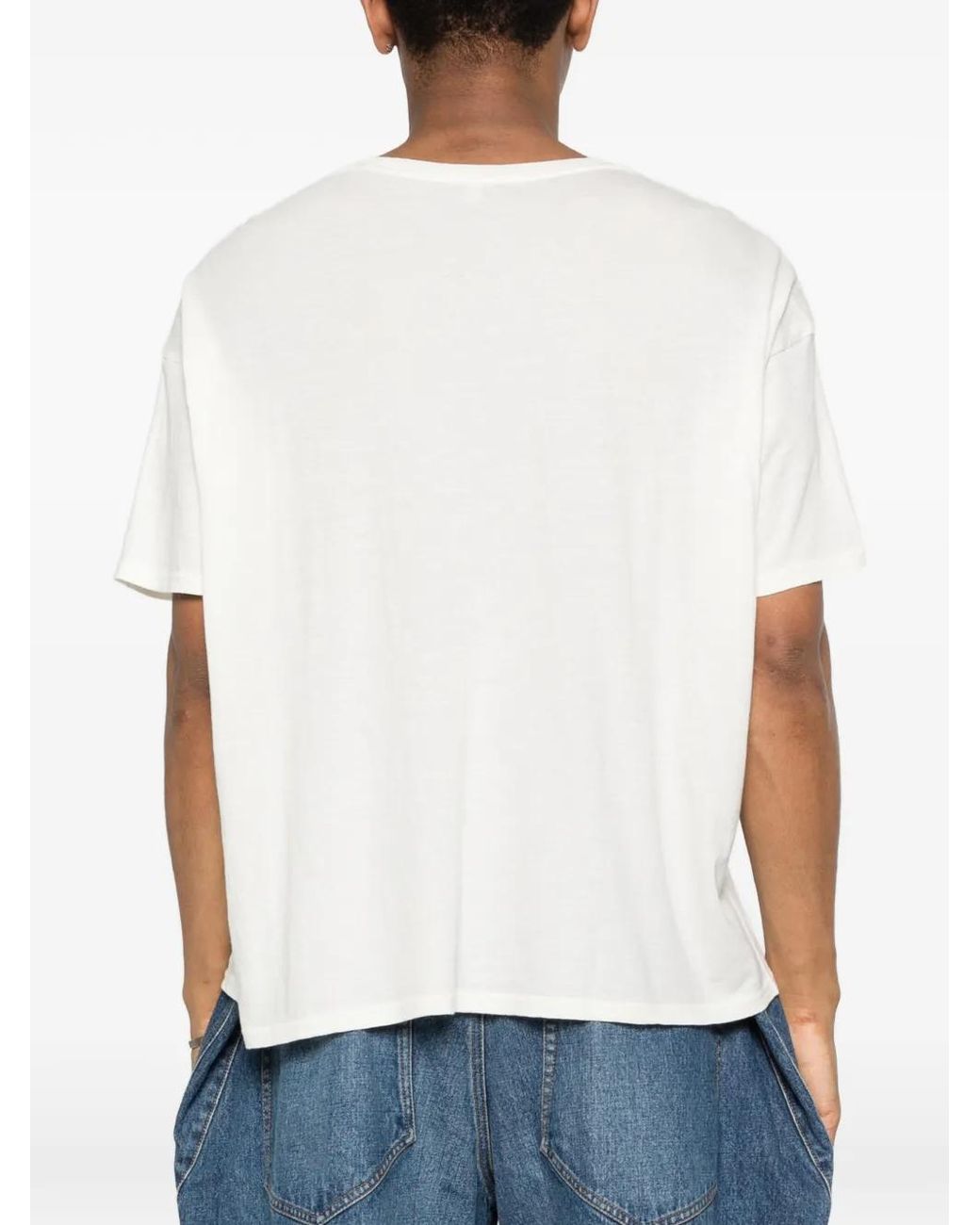 R13 White Graphic T-Shirt for men