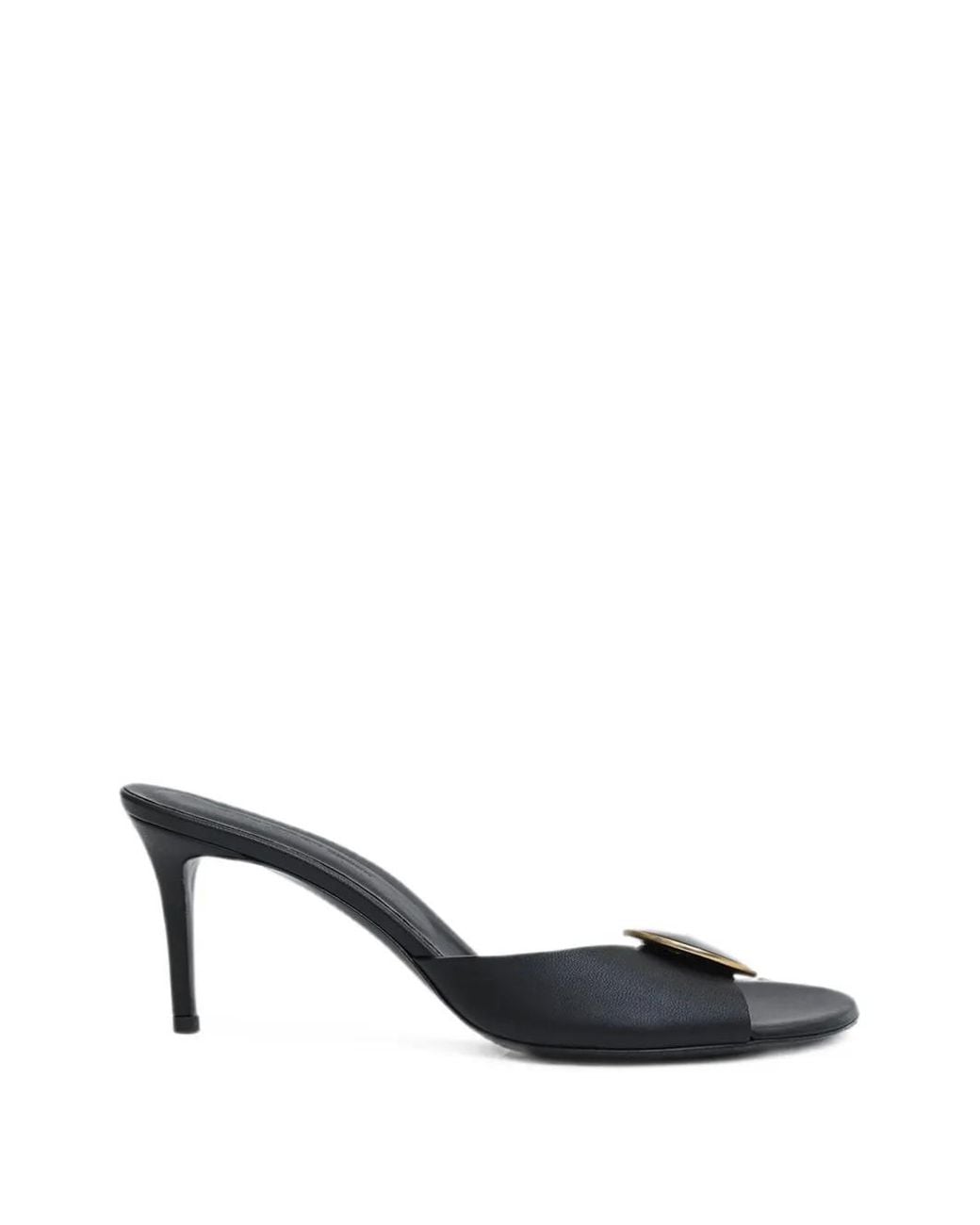 Christopher Esber Black Aura Quartz Leather Mules