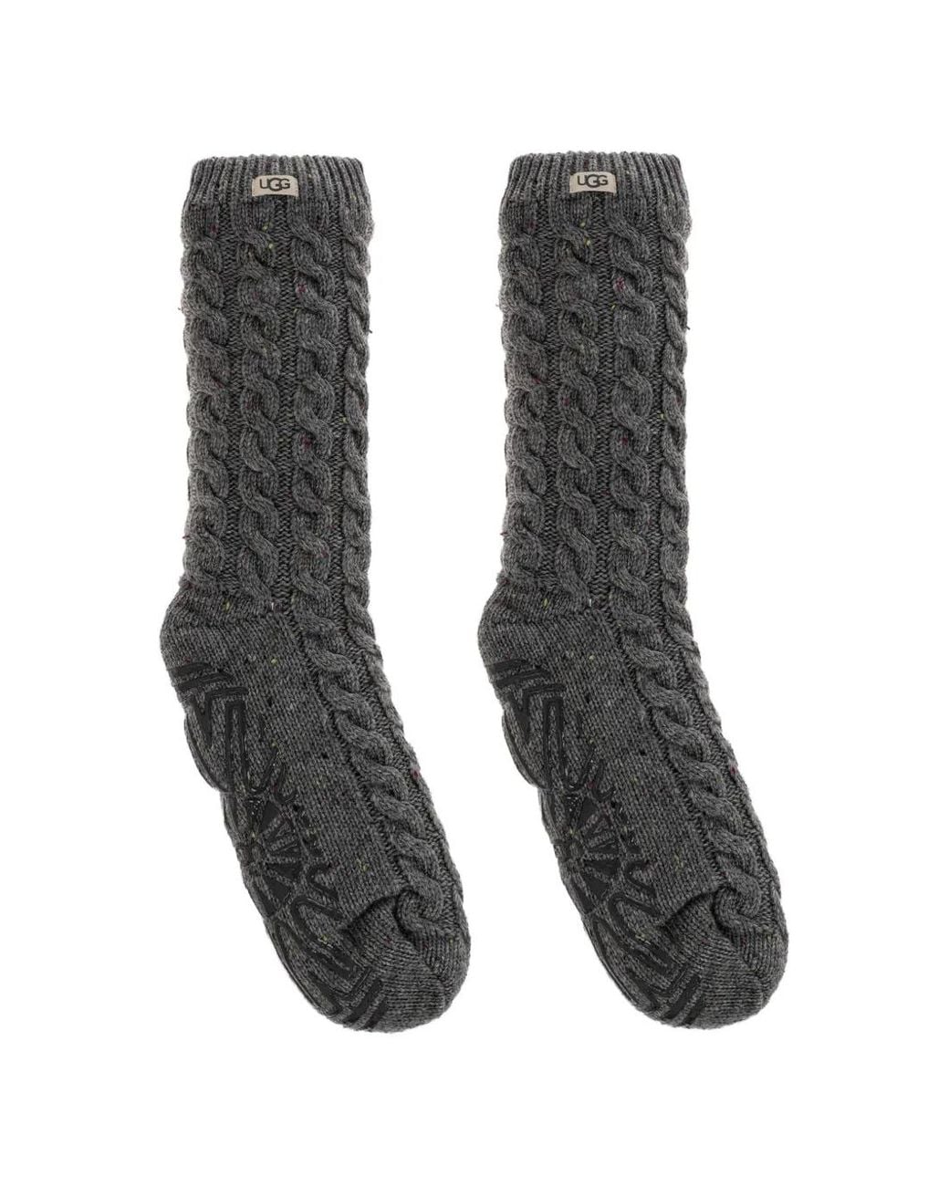 Ugg Black Elowyn Cable-Knit Anti-Slip Socks