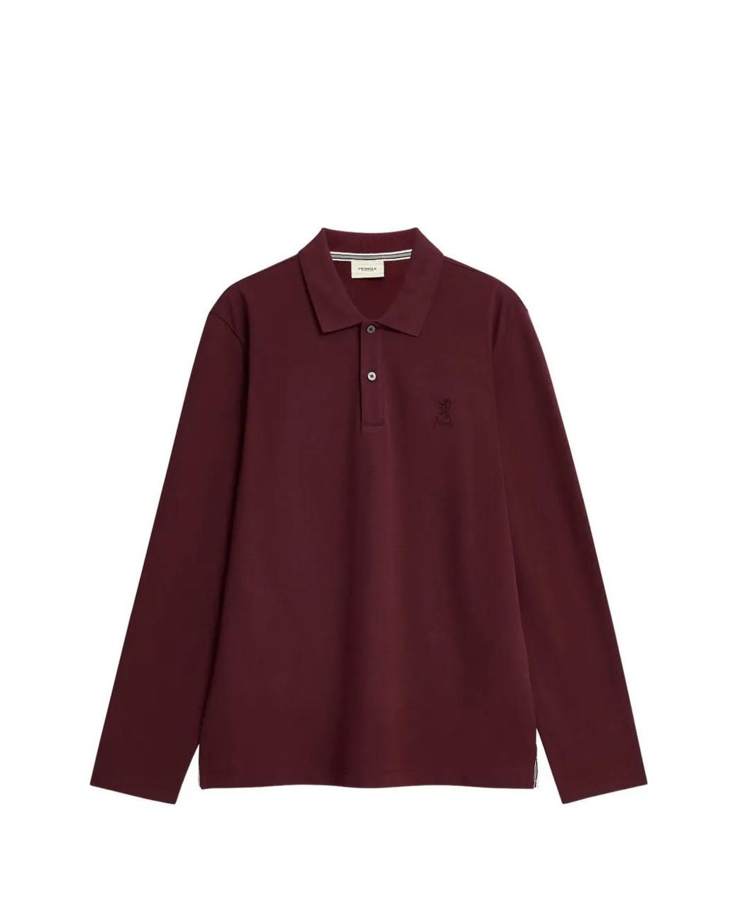 Pringle of Scotland Red Long-Sleeve Pique Polo Shirt for men