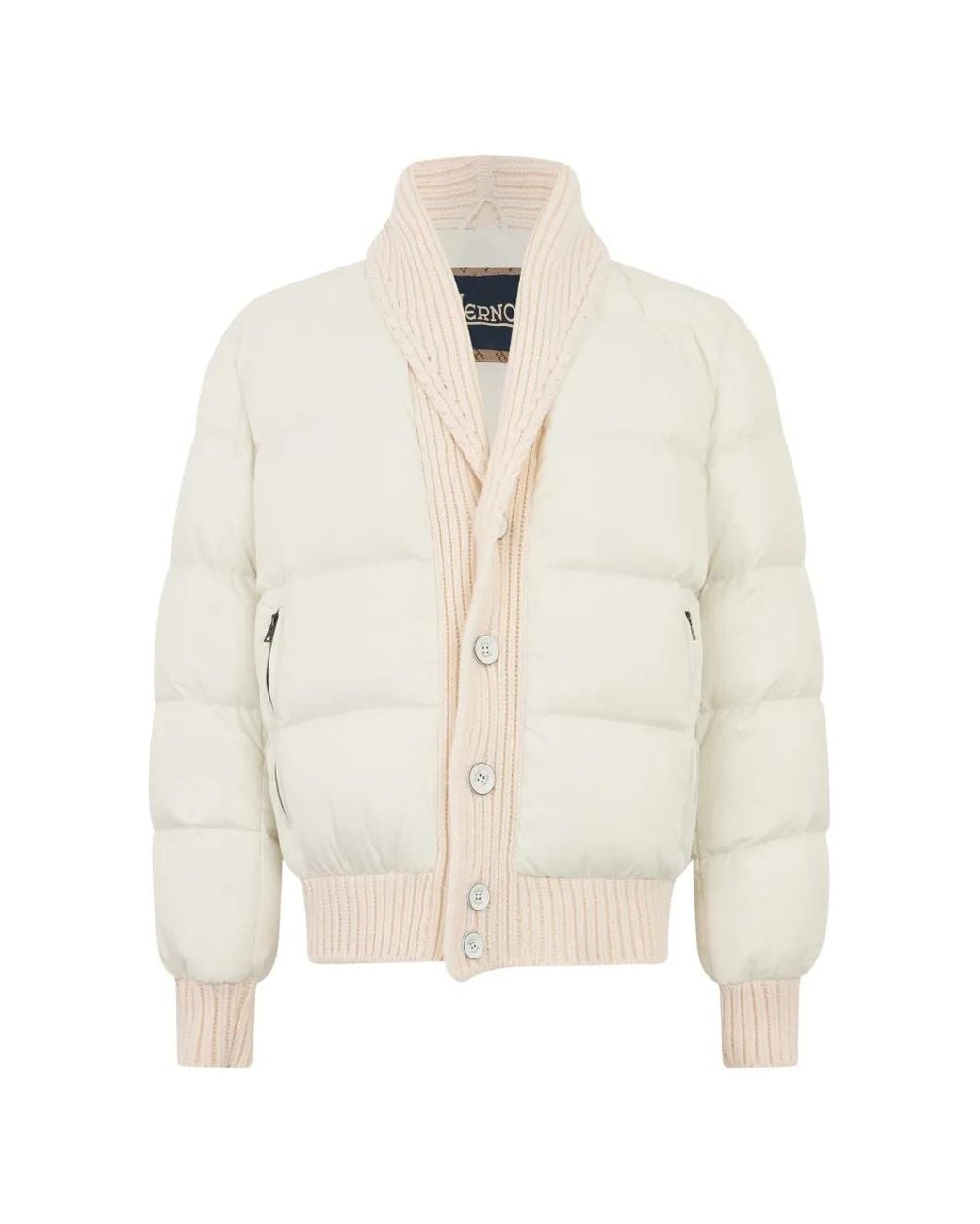 Doudoune À Col Oversize Herno pour homme en coloris White