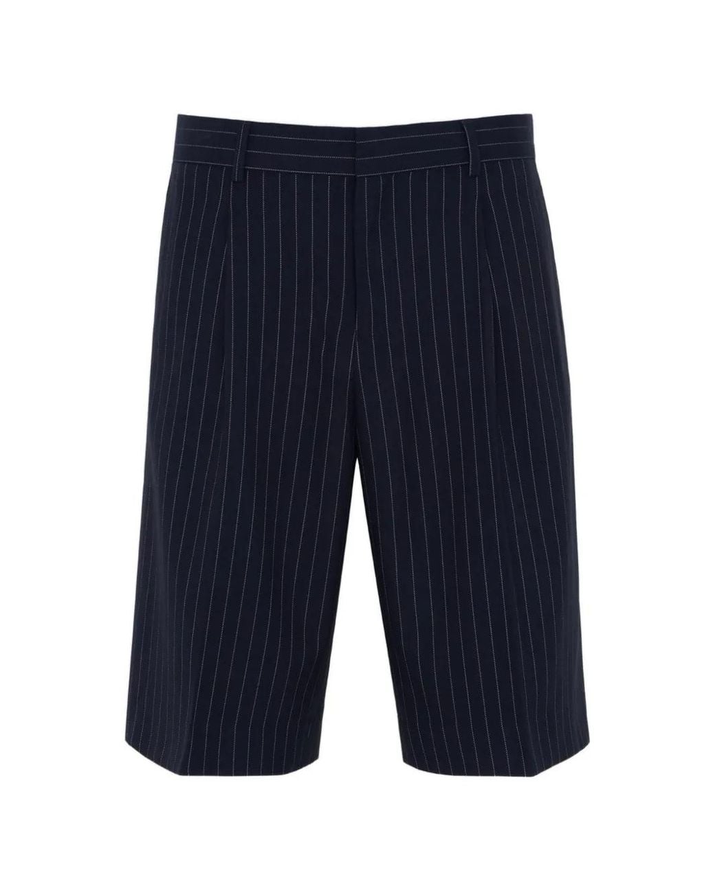 WRSTBHVR Blue Dorian Pinstripe Tailored Shorts