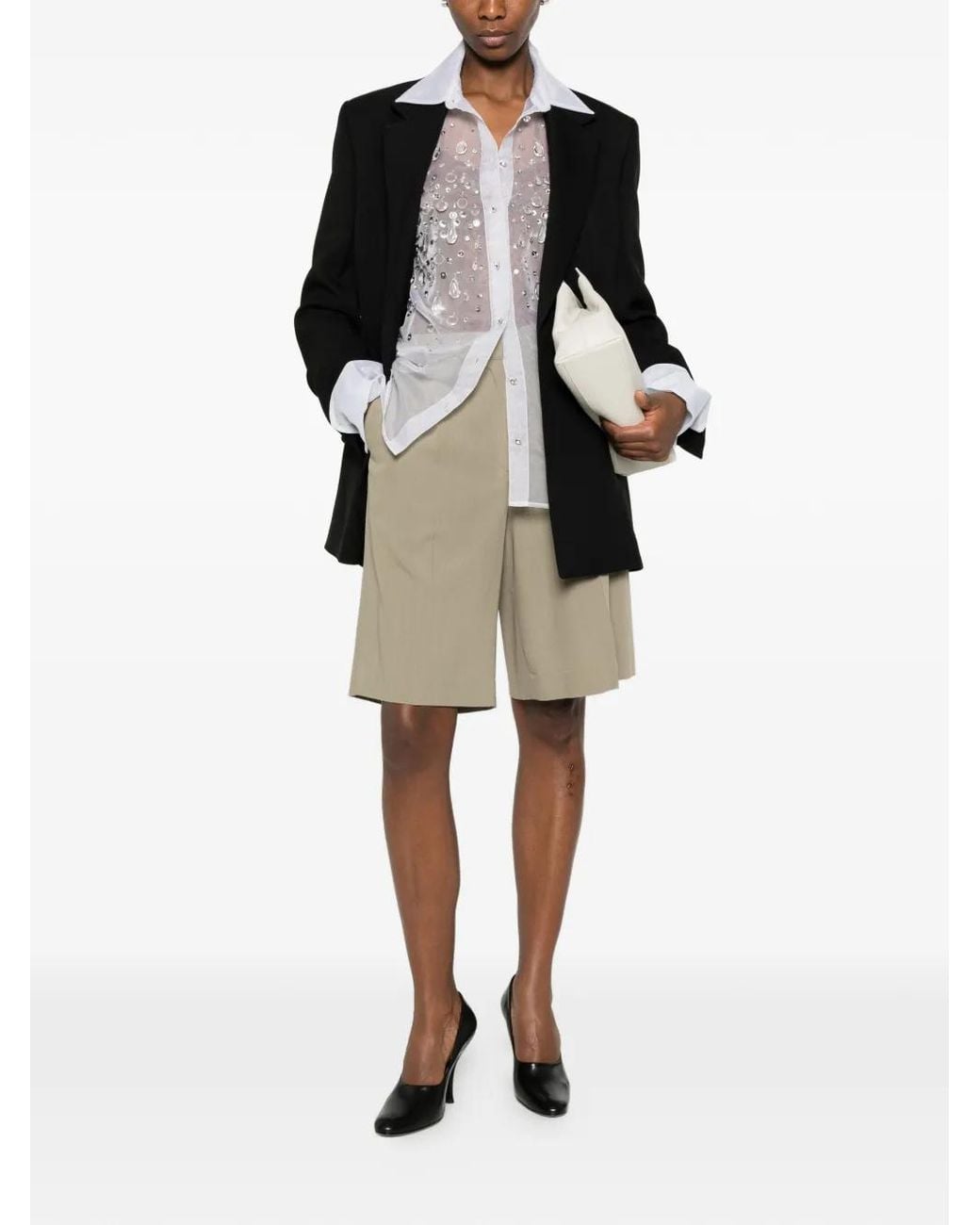 Totême Black Long Boxy Blazer