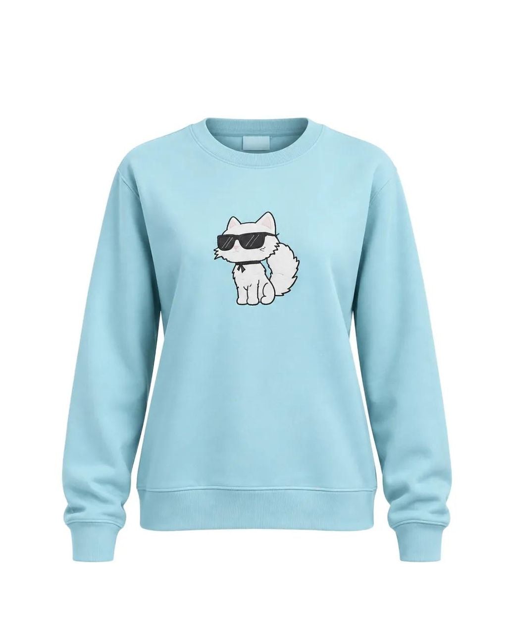 Karl Lagerfeld Blue Choupett-Print Sweatshirt