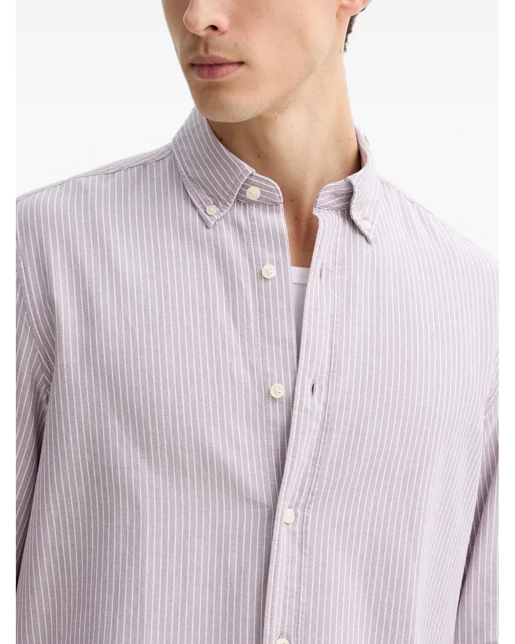 Marc O' Polo Gray Striped Cotton Shirt for men