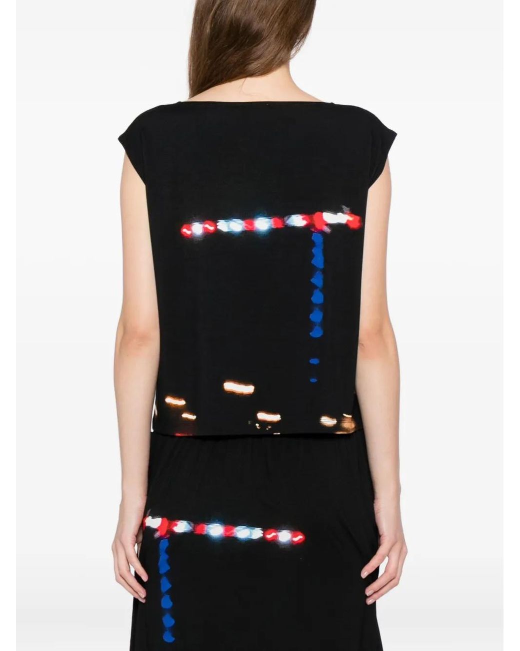 Agnes B. Black Printed Tank Top