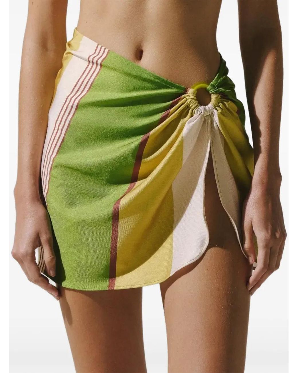 Baobab Nerano Mini-Rok Met Ringdetail in het Green