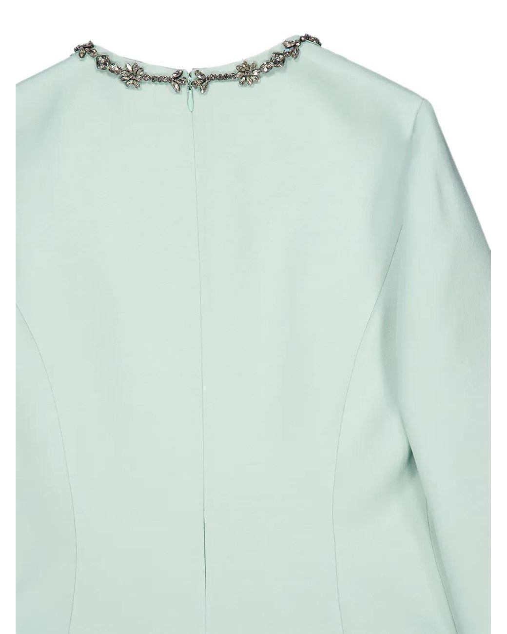 Valentino Garavani Green Crepe Couture Embroidered Midi Dress