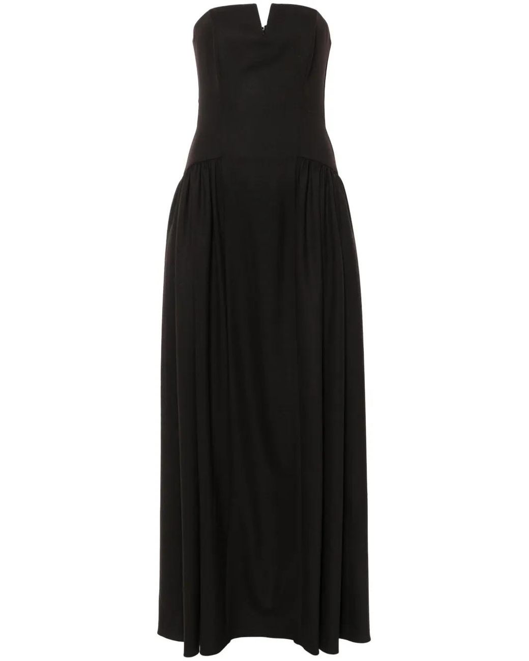 V:PM ATELIER Black Lilis Strapless Maxi Dress