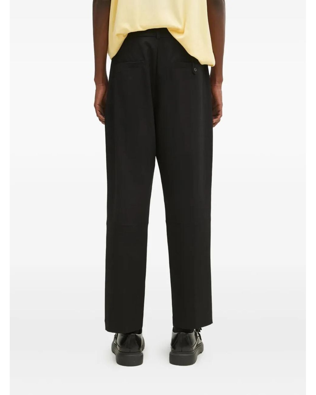 Represent Black Pleated Trousers for men
