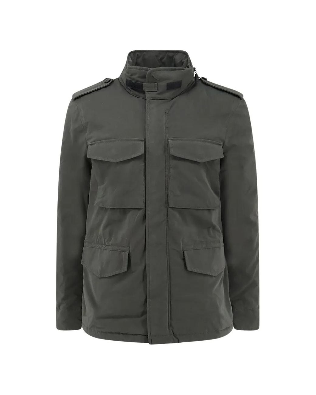 Aspesi Gray Four-Pocket Epaulette Jacket for men