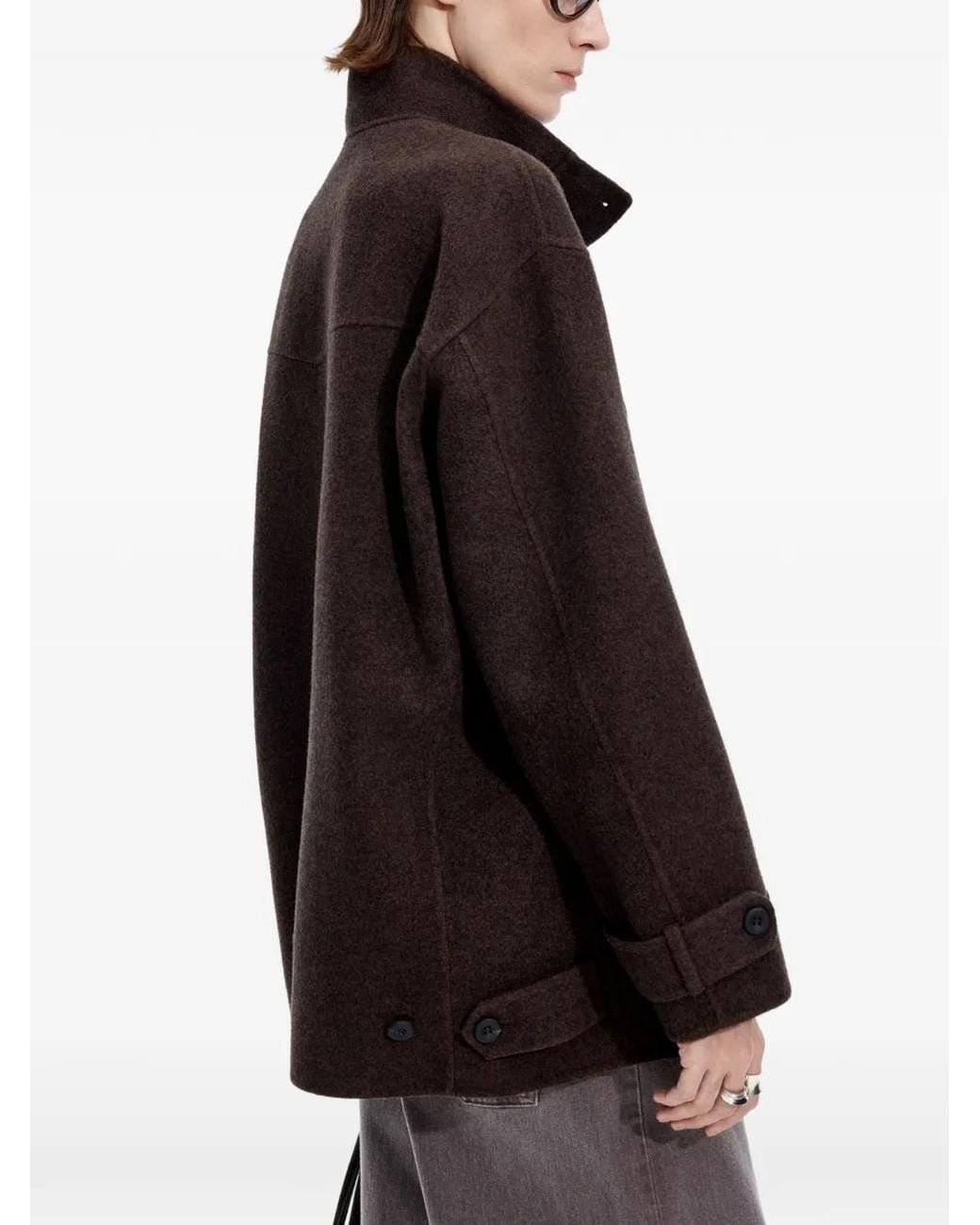 JNBY Brown Multi-Pocket High-Neck Jacket