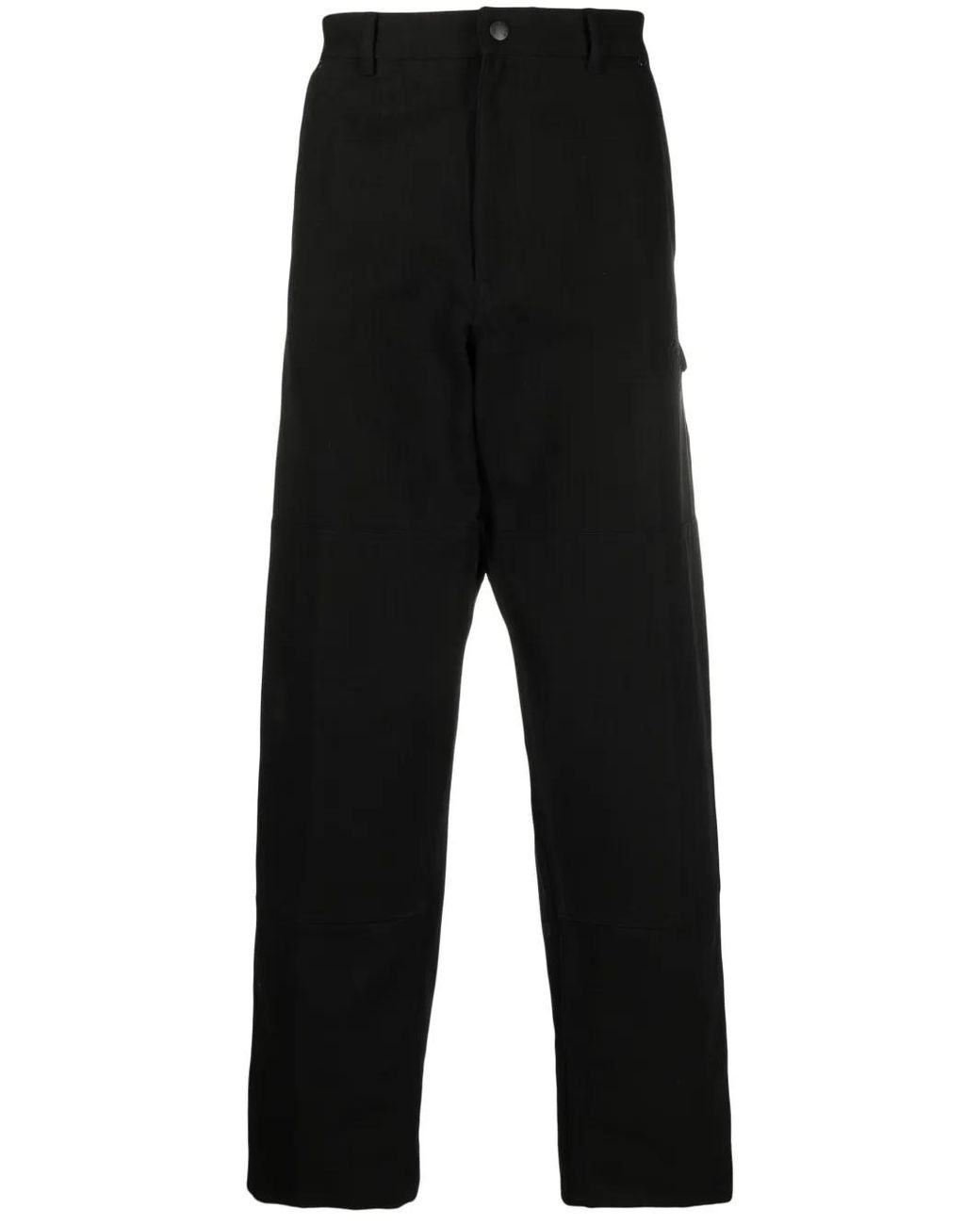 Moncler Black Logo-Embroidered Cotton Track Pants for men