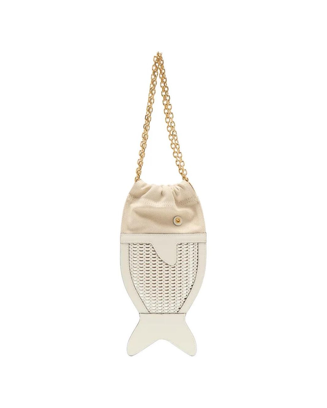 Lancel Metallic Funny Fish Pouch