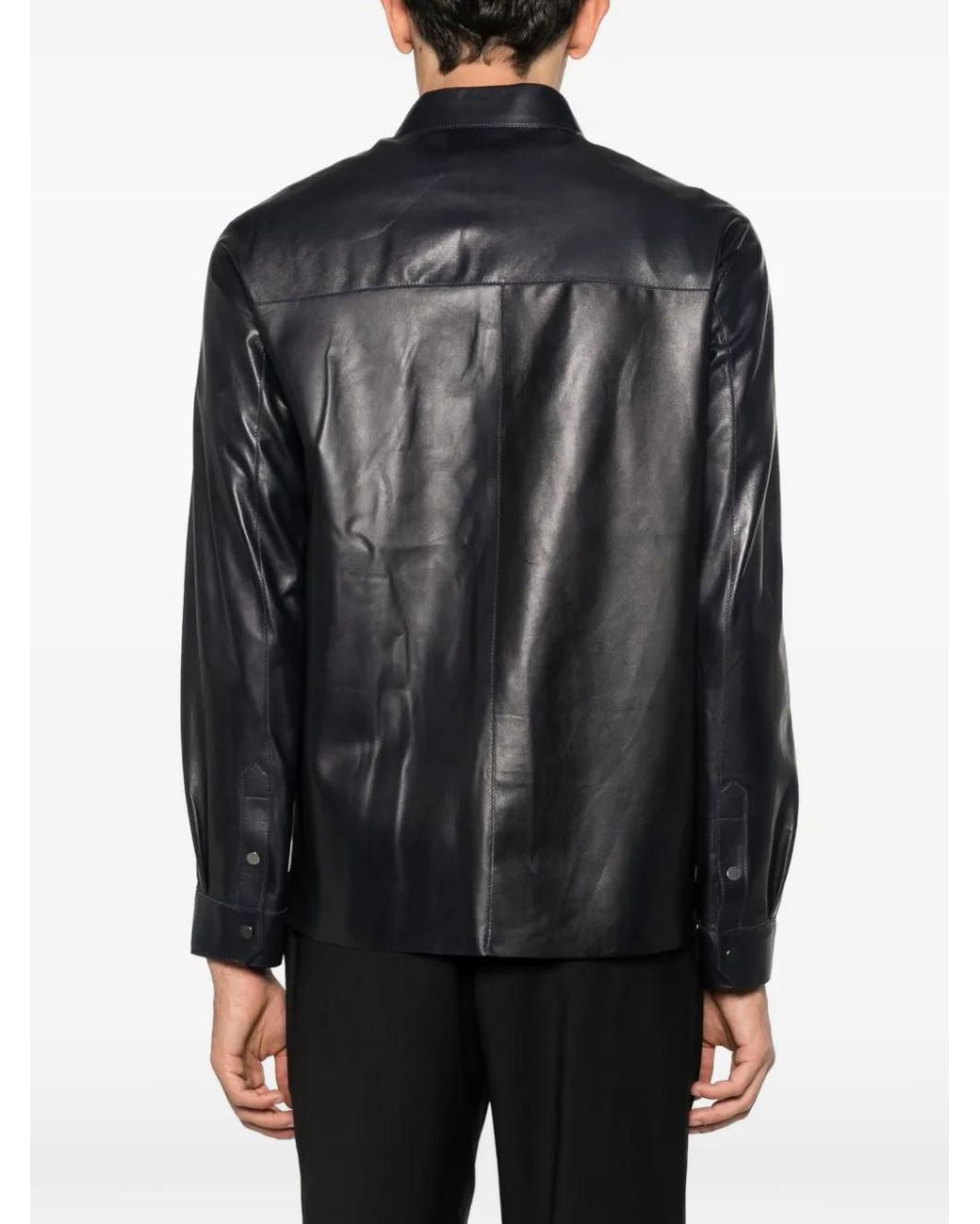 Salvatore Santoro Black Buttoned Shirt for men