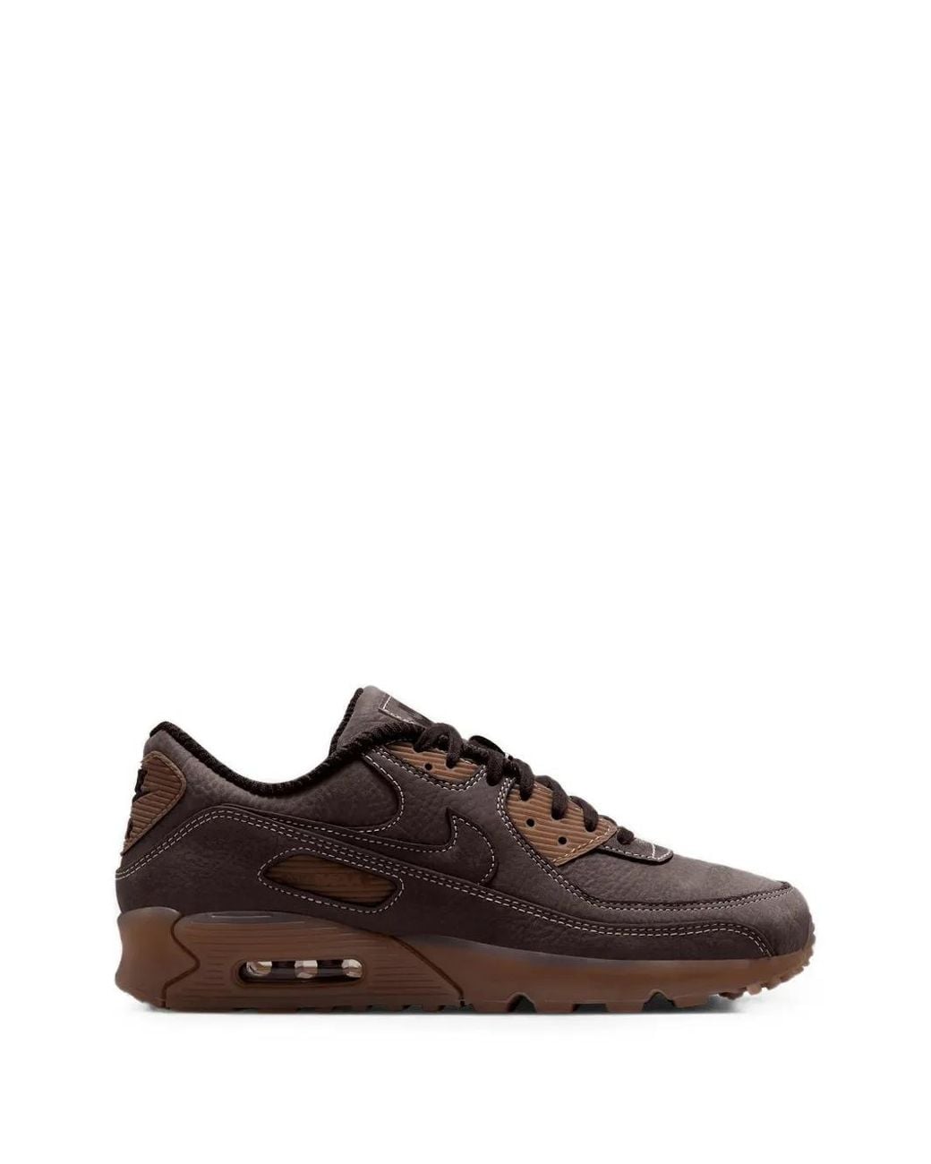Nike Brown Air Max 90 Contrast-Stitched Sneakers for men