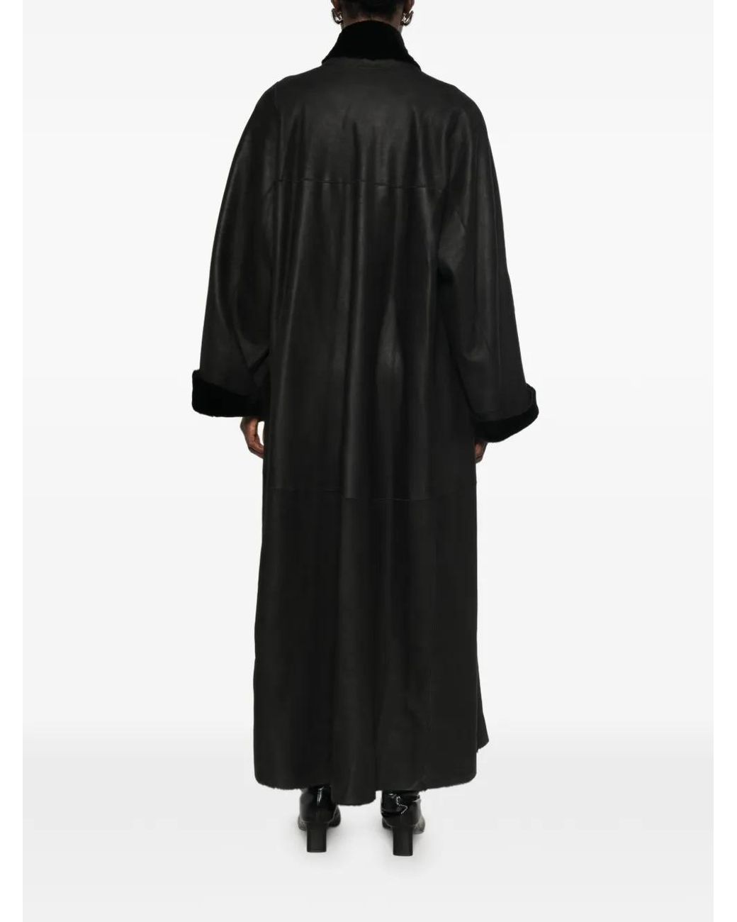 Nour Hammour Black Dorian Shearling Coat