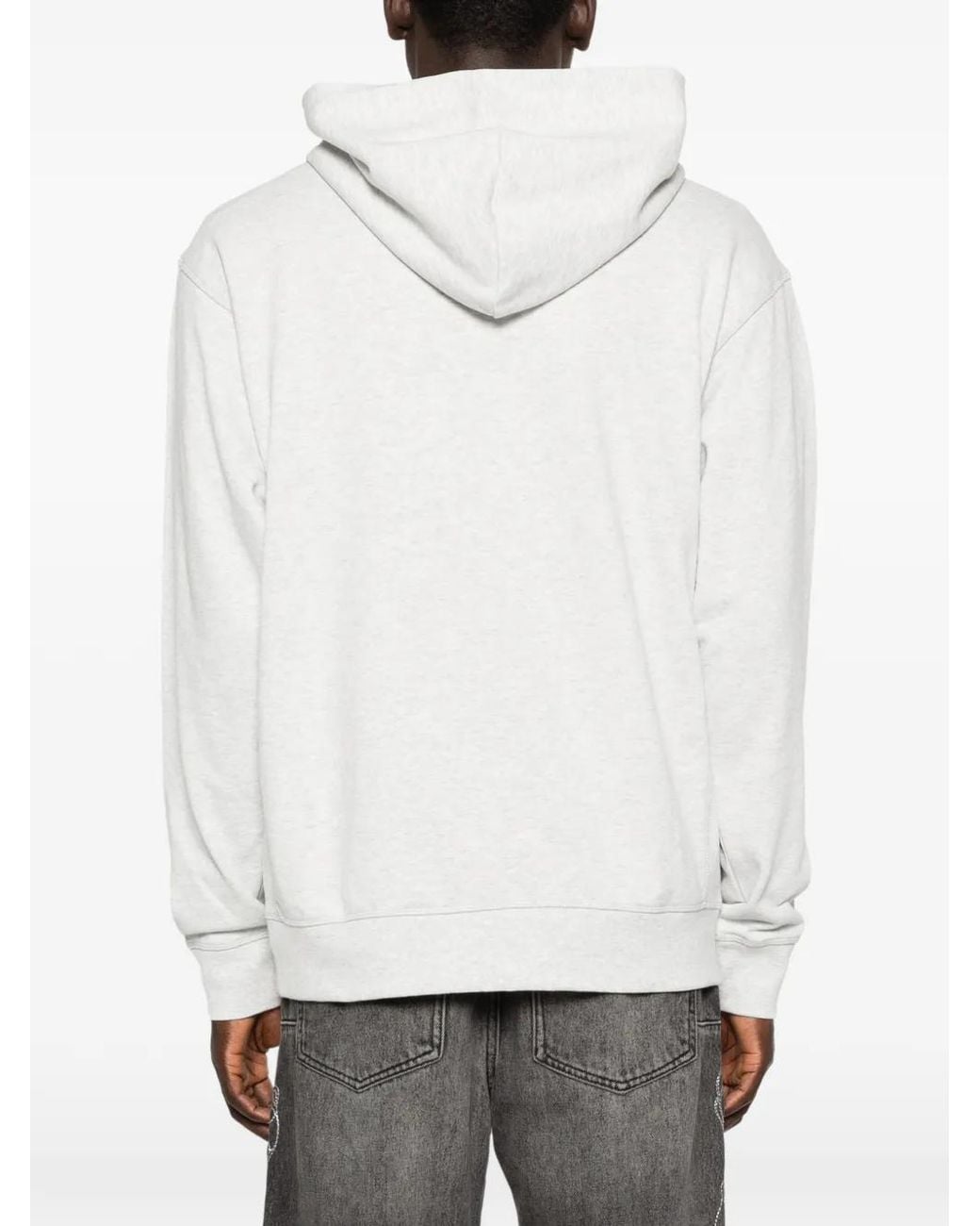 New Balance White Athletics French Terry Full Zip Hoodie for men